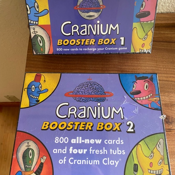 Cranium Booster Boxes 1 & 2 Expansion Sets 800 Cards in Each Fun Game New Sealed - Picture 2 of 5
